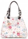 Bőr táska shopper bag Vittoria Gotti fehér V2051