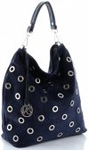 Bőr táska shopper bag Vittoria Gotti tengerkék V3077Z