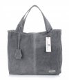 Bőr táska shopper bag Vittoria Gotti szürke V501