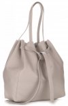 Bőr táska shopper bag Genuine Leather világosszürke 1158