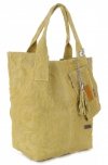 Bőr táska shopper bag Vittoria Gotti pisztácia V10