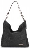 Bőr táska shopper bag Vittoria Gotti fekete V2054