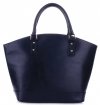 Bőr táska shopper bag Genuine Leather tengerkék 11A