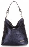 Bőr táska shopper bag Vittoria Gotti tengerkék V23
