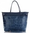 Bőr táska shopper bag Vittoria Gotti tengerkék V691622