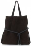 Bőr táska shopper bag Vittoria Gotti csokoládé V26A