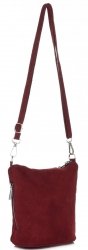 Bőr táska levéltáska Genuine Leather bordó 85A