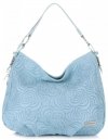 Bőr táska shopper bag Vittoria Gotti égszínkék V80013