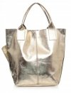 Bőr táska shopper bag Genuine Leather óarany 555