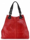 Bőr táska shopper bag Vittoria Gotti piros V2L