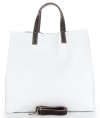 Bőr táska univerzális Genuine Leather fehér 691756