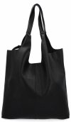 Olasz Bőrtáska Shopper Bag Kozmetikai Táskával 165 Fekete