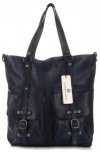 Bőr táska shopper bag Vittoria Gotti tengerkék V3650