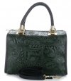 Bőr táska kuffer Genuine Leather palackzöld 214E