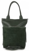 Bőr táska shopper bag Vittoria Gotti palackzöld V270