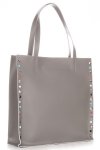 Bőr táska shopper bag Genuine Leather szürke 5013