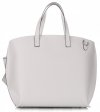 Bőr táska shopper bag Vittoria Gotti világosszürke V6D BIGjsz