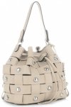 Bőr táska shopper bag Vittoria Gotti bézs V5867