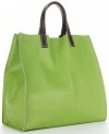 Bőr táska univerzális Genuine Leather zöld 691756