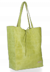 Bőr táska shopper bag Vittoria Gotti lime V299COCO