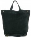 Bőr táska shopper bag Vera Pelle palackzöld A19