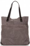 Bőr táska shopper bag Vittoria Gotti szürke V8267