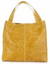 Bőr táska shopper bag Vittoria Gotti sárga V5