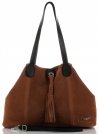 Bőr táska shopper bag Vittoria Gotti barna V3076