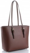 Bőr táska klasszikus Genuine Leather barna 3303