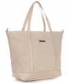 Bőr táska shopper bag Vittoria Gotti bézs V2939
