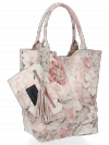 Bőr táska shopper bag Vittoria Gotti púderrózsaszín VG91