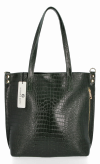 Bőr táska shopper bag Vittoria Gotti palackzöld VG803