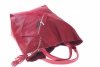 Bőr táska shopper bag Genuine Leather piros 555
