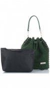 Bőr táska shopper bag Vittoria Gotti palackzöld V3020