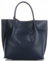 Bőr táska shopper bag Vittoria Gotti tengerkék V355