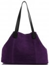 Bőr táska shopper bag Vittoria Gotti ibolya V3076