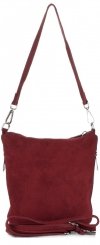 Bőr táska levéltáska Genuine Leather bordó 85A