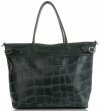 Bőr táska shopper bag Vittoria Gotti palackzöld V691622
