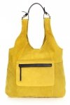 Bőr táska shopper bag Genuine Leather sárga 8023
