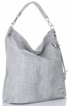 Bőr táska shopper bag Vittoria Gotti világosszürke V898