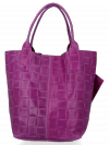 Bőr táska shopper bag Vittoria Gotti ibolya B22