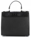 Bőr táska kuffer Genuine Leather fekete 295