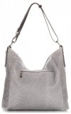 Bőr táska shopper bag Vittoria Gotti világosszürke V2054