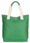 Bőr táska shopper bag Vera Pelle zöld 1356