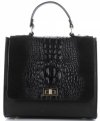 Bőr táska kuffer Genuine Leather fekete 295