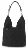 Bőr táska shopper bag Genuine Leather fekete G100