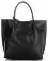 Bőr táska shopper bag Vittoria Gotti fekete V355