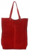 Bőr táska shopper bag Vittoria Gotti piros V22