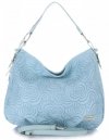 Bőr táska shopper bag Vittoria Gotti égszínkék V80013