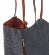 Bőr táska klasszikus Genuine Leather szürke 494